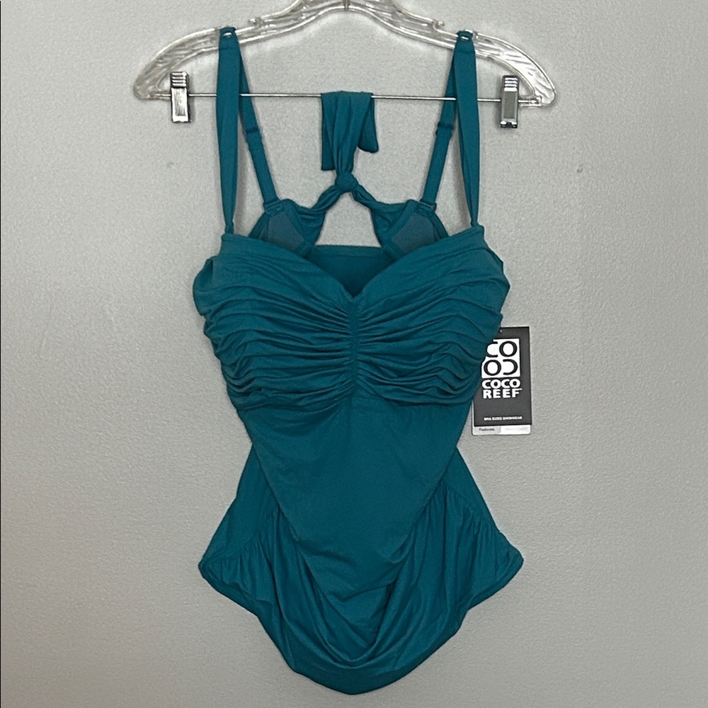 Coco Reef Deep Teal Swimsuit TOP Only size 40D